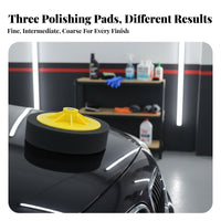 fastener and Loop Fastener Wavy-Faced Polisher Disc Machine cleanable Polishing disc Reusable Buffing Wheel Highly Absorbent for auto Detailers, Auto aficionados, auto shop Technicians, Vehicle Waxing, Paint Correction, Garage