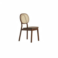Nordic Design Cane Back Chair Woven Backrest Household Furniture Minimalist Design Home Seating for Restaurant Owners, Homeowners, Interior Designers, Dining Room, Hotel, Cafe