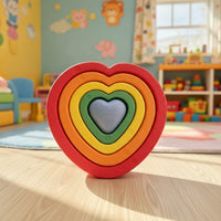 5 Pieces Stackable Heart-Shaped Stepping Stones Indoor-Outdoor Foam Stepping Stones Sturdy Toy Long-Lasting for Children, Playroom