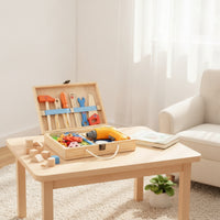 Toy with Tools Portable Tool Set with Drill Educational Pretend Play Workbench for Young Children, Preschoolers