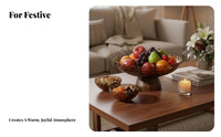 Elegant Design Pedestal Fruit Bowl Decorative Draining Fruit Basket with Stand Multi-Purpose High-Foot Candy Dish Easy to Clean for Coffee Table, Living Room, Party, Kitchen Counter