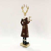 Nordic Moose Gentleman Figurine for Entryway, Living Room, Shoe Cabinet Decoration