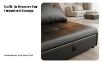 Multi-Functional Pull-out Sleeper Lounger Convertible Design Pull-out Sleeper Chair Space-Saving Sofa Bed Adjustable Backrest for Apartment Dwellers, Guests, Students, Living Room, Small Areas, Bedroom
