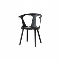 sturdy Wood Construction Curved Backrest Dining Chair Nordic Design Armchair Mortise and Tenon Joinery Wooden Seating Wabi-Sabi Aesthetic for Restaurant Owners, Interior Designers, Homeowners, Study Room, Cafe