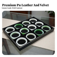 Jewelry Display Tray Multi-Functional Band Holder Tray Soft Textile Jewelry Drawer Organizer Adjustable Compartments for Women