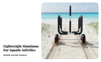Kayak Cart Adjustable Strap Paddleboard Transport Cart Paddleboard Carrier Safeguarding Foam Padding Foldable Boat Trolley