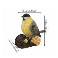 Lifelike Design Resin Bird Figurine Hand-Painted Resin Bird on Branch Decor Weather-Resistant Hanging Tree Ornament Easy Installation for Gardeners, Garden, Courtyard, Patio, Balcony