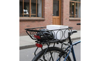 Mountain Bike Rear Basket Large Capacity Metal Rear Cargo Rack Heavy Duty for Travel