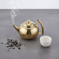 Stainless Steel Teapot Built Internal Mesh Strainer Teapot Easy to Clean Drinkware for Restaurant Owners