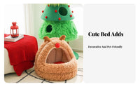 Warm Soft Cat Cave Washable Cat Cave Bed All Seasons for Small Dog Owners, Indoors, Living Room, Bedroom