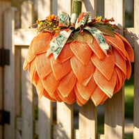 Pumpkin Wreath Farmhouse Porch Decor Outdoor Decorations for Wall