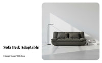Space-Saving Fold-extendable Foam Loveseat Foldable Armless Fold-extendable Sofa Bed two-in-oneUse Sleeper Couch Removable and cleanable Cover for Apartment Dwellers, Students, Homeowners, Small Spaces, Living Room