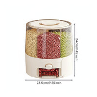 Rotating Grain Storage Container Transparent Upper Section Rotating Grain Bin