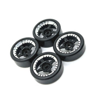 4 Pieces RC Car Slide Wheel Low Profile RC Wheel with Metal Hub Compatible for Hobbyists