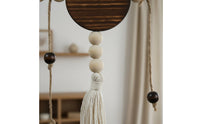 Handmade Macrame Moon Wall Hanging Nordic Design Moon Wall Hanging Tassel Design Macrame Tapestry Natural Cotton Yarn for Living Room, Bedroom