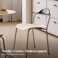 Archd Rear Chair Stackable Seating Furniture Minimalist Design Lightweight for Business Owners, Students, Restaurant, Office