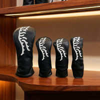 4 Pieces Leather-Like Golf Club Headcovers Sturdy Driver Headcovers Thick Headcover Set Soft for Travel