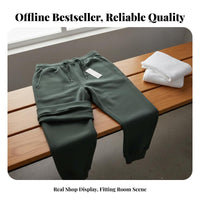 French Terry Knit Cuffed Ankle Sports Pants Comfortable Cuffed Ankle Sweatpants Stretchy Drawstring Jogger Pants Breathable for Adults, Athletes, Daily Wear, Workout, Lounging, Running