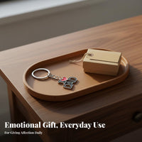 I Love Mom Dad Keychain Mother's Day Gift Parent Appreciation Key Fob Zinc Alloy