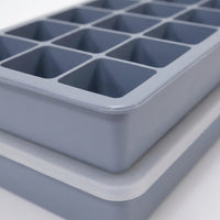 Baby Food Grade Silicone Ice Trays for Home Bar, Easy Release Ice Box with 15 Compartments for Party Supplies, Reusable 18.7*11.8*3.5cm Design
