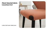 Wear-Resistant Upholstered Side Chair Ergonomic Backrest Curved Back Side Chair Soft Padded Cushion Dining Seat Anti-Slip Foot Pads for Homeowners, Restaurant Owners, Interior Designers, Living Room, Kitchen, Cafe, Office