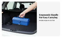 Multi-Functional Hand-Carry Tool Case Portable Toolbox Heavy-Duty Utility Box Reinforced Bottom for Repairmen, DIY Enthusiasts, Homeowners