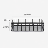 Desk Accessories Wire Mesh Pen Holder for Office Organization, Metal Storage Basket for Students and Stationery