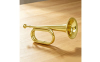 Ceremonial Brass Bugle with Gloves Compact Instrument Long-Lasting for School Bands