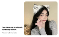 With tinkling chimess fluffy creature headpieces Hairband Cute Appheadpieceance fluffy headpieces headpieceband cute and fashion headpiecewheadpiece universal fit for Cospelements, Adults, Halloween, Cosplay Events, Themed Photoshoots, carnivals