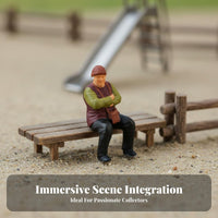 1:64 Scale Human Figure Highly Detailed 1:64 Scale Figure Tiny Landscape Decoration Realistic Features Miniature Scene