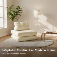 Minimalist Design plush Single-Seater Sofa Movable CumulusShaped Armchair Cream visual appeal Indoor Furnishing Soft Upholstery for Apartment Dwellers, telecommuting Workers, Living Room, Balcony, perusing corner, Home Office