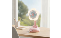 Desktop Fan with Night Light 5-Speed Desk Fan with Night Light Portable for Students, Bedside Table, Dorm Room