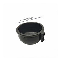 Thick Rim Rubber Feeding Bowl Embossed Handled Feeding Bowl Black