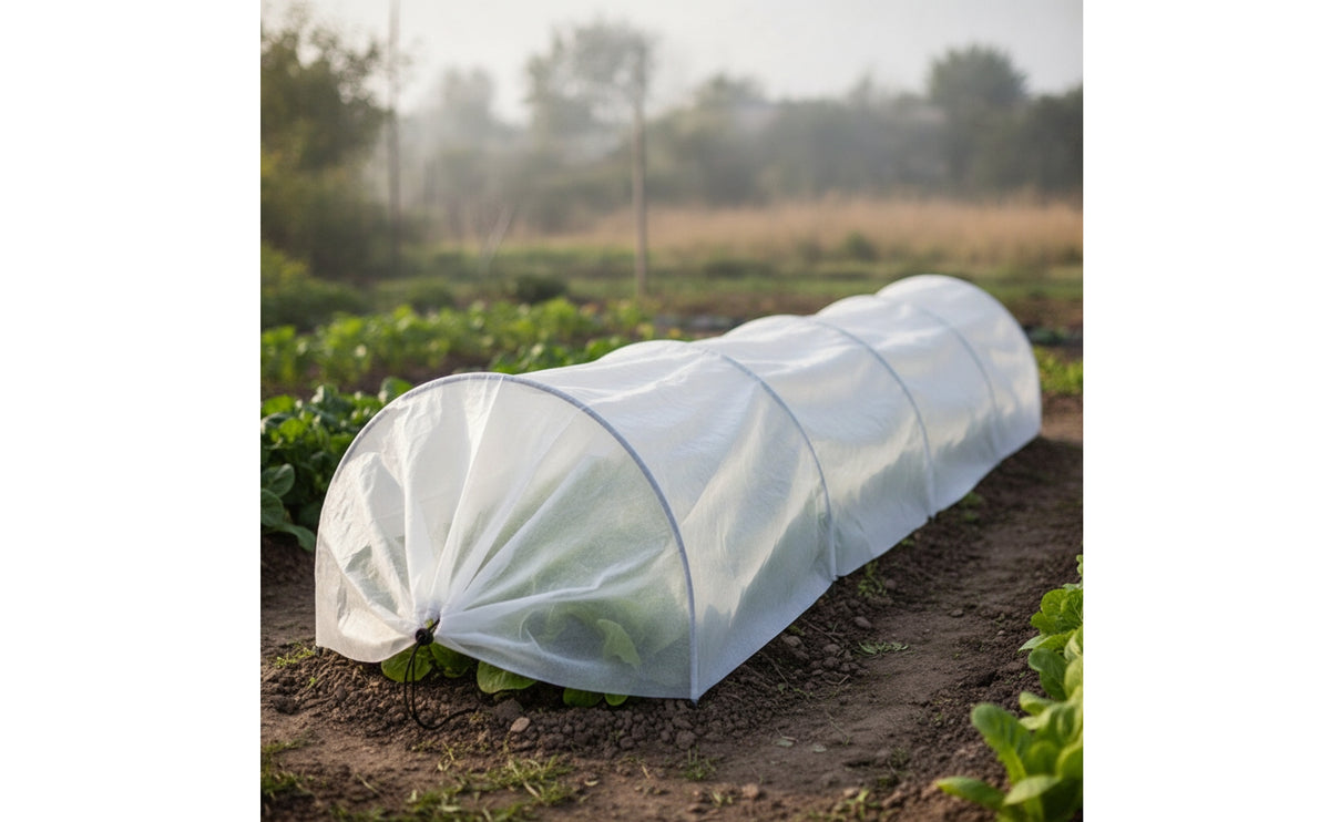 Garden Tunnel Cover Non-Woven Row Protector Drawstring Vegetation Shelter for Gardeners, Growers, Backyard, Farms
