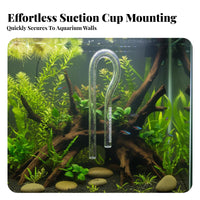 Glass Lily Pipe Improves Water Circulation Aquarium Inflow Pipe Crystal Clear Canister Strainer Tube for Planted Tanks, Freshwater Aquariums