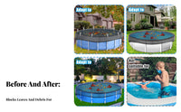 Round Pool Leaf Net Includes Fastening Clips Above Ground Pool Leaf Netting Easy Installation Winter Debris Net for Homeowners