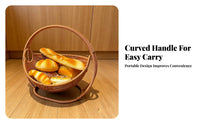 Oval Wicker Basket Breathable Rattan-Look Woven Basket Warm Beige