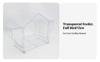 Mounted birds Feeder Easy to Spotless Transparent home Shaped birds Feeder Weatherproof Garden Supply for Kids, Cat Owners, Balcony