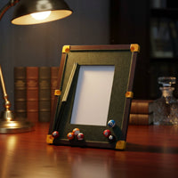 3D Snooker Theme Frame Creative Gift Billiards Photo Frame Engraving Sports Theme Picture Holder for Game Room, Man Cave, Office Decor