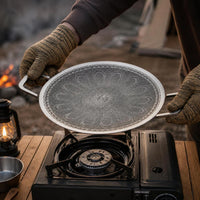 Outdoor 316L Stainless Steel BBQ Grill Pan for Camping and Home Use, Non-Stick Induction Cooker Compatible