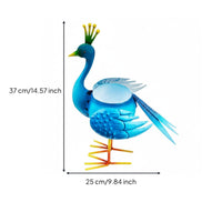 Outdoor Use Metal Peacock Statue Handmade Peacock Statue Rustic Look for Balcony, Patio