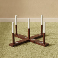 Portable Wooden Hoop Toss Game Sturdy Hoop Toss Game Long-Lasting Natural for Family, Backyard, Party