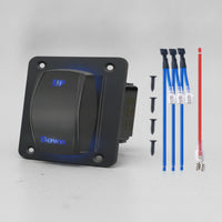 IP68 Waterproof Rocker Switch with Mounting Panel Wired Illuminated Rocker Switch Square Quick Installation for Boaters
