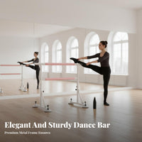Portable Dance Practice Bar Sturdy Construction Adjustable Dance Barre Non-Slip Feet Home Practice Dance Bar for Dancers, Beginners, Indoor