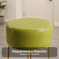 minimalist design Round Padded Stool adaptable Round Upholstered Ottoman Multifunctional Vanity Seat Non-Slip Feet for homeowners, Adults, Students, Entryway, Makeup Room, Bedroom, awayice