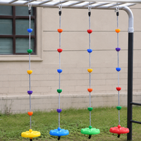 Rope Play Equipment Climbing Rope Park Rope Toy Kids Tarzan Rope Hanging 10 Discs Multicolor Outdoor Play Equipment