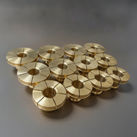 12 Pieces Bracelet Collet with Splitgolden Hued Band Tone Bracelet Collet Machined for Jewelers, Workshop