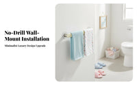 Double Use Towel Slipper Holder Multi-Functional Punch Slipper Rack Easy To Install Punch Washroom Holder for Renters, Homeowners, Behind Door