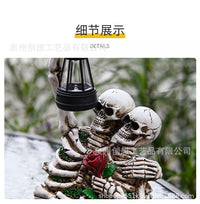 Halloween Solar Skull Lantern Decoration for Outdoor Garden