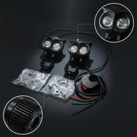 Owl-Shaped Motorcycle Auxiliary Light with Bracket Long-Lasting Motorcycle Auxiliary Lights LED Two-colorColor Lamp Amber for Motorcyclists